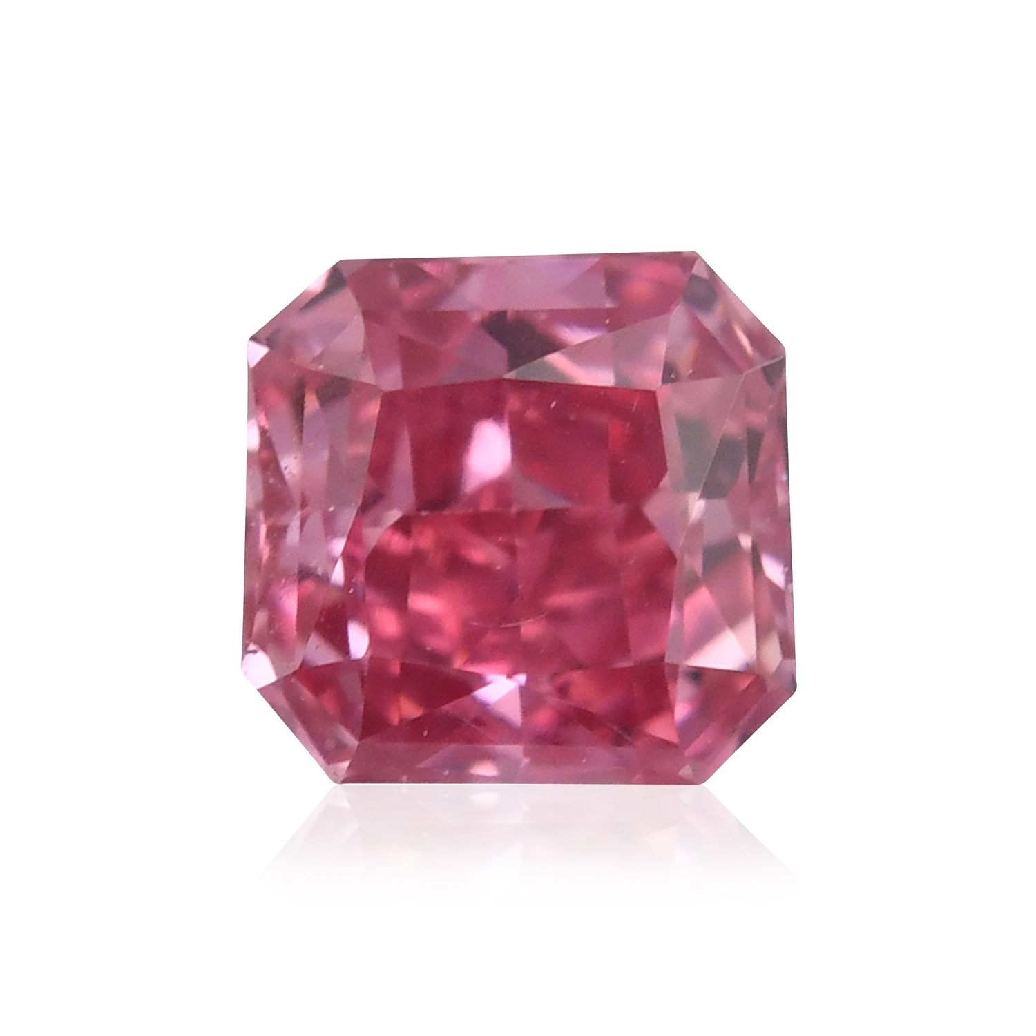 0.16 Carat Fancy Vivid Purplish Pink Radiant Diamond VS1 GIA