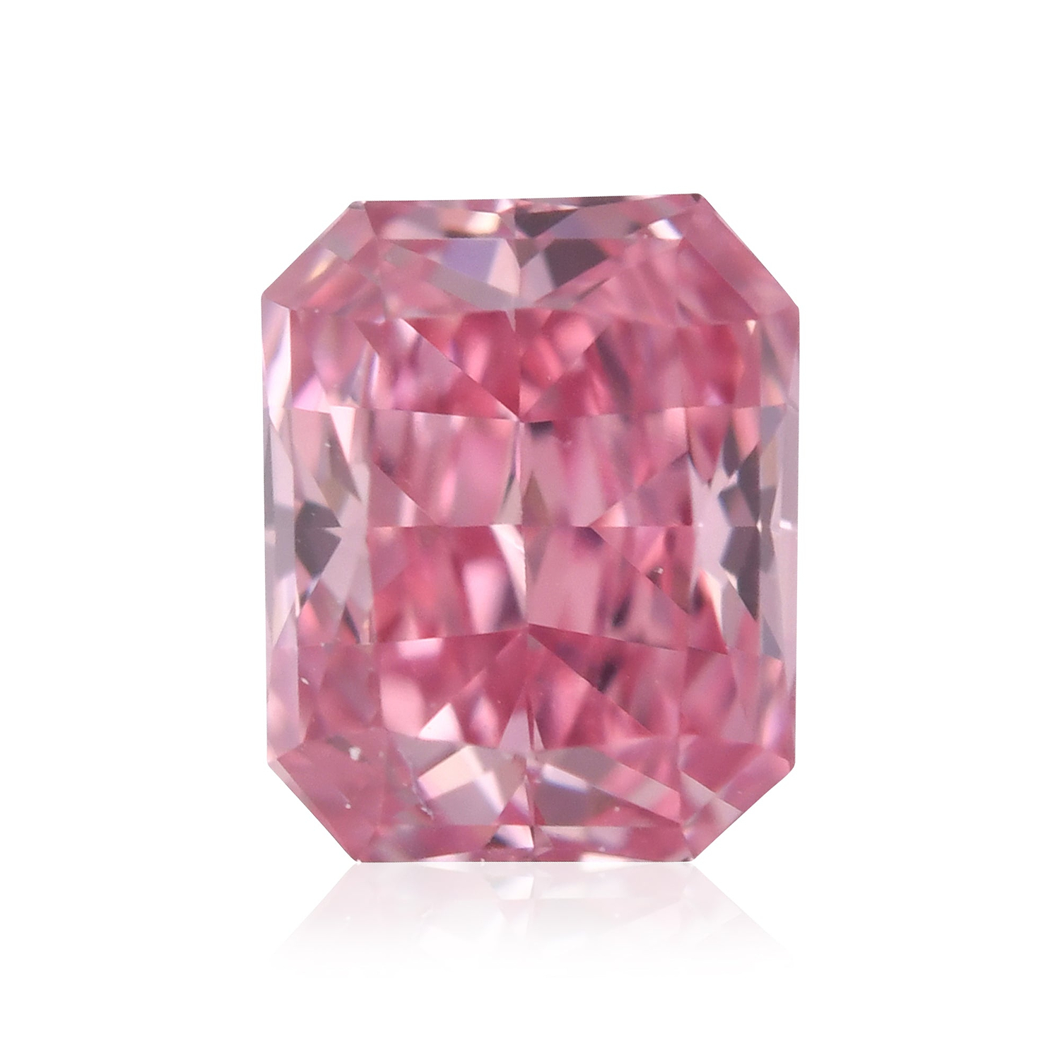 0.19 Carat Fancy Intense Pink Radiant Argyle Diamond VVS2 GIA and Argyle
