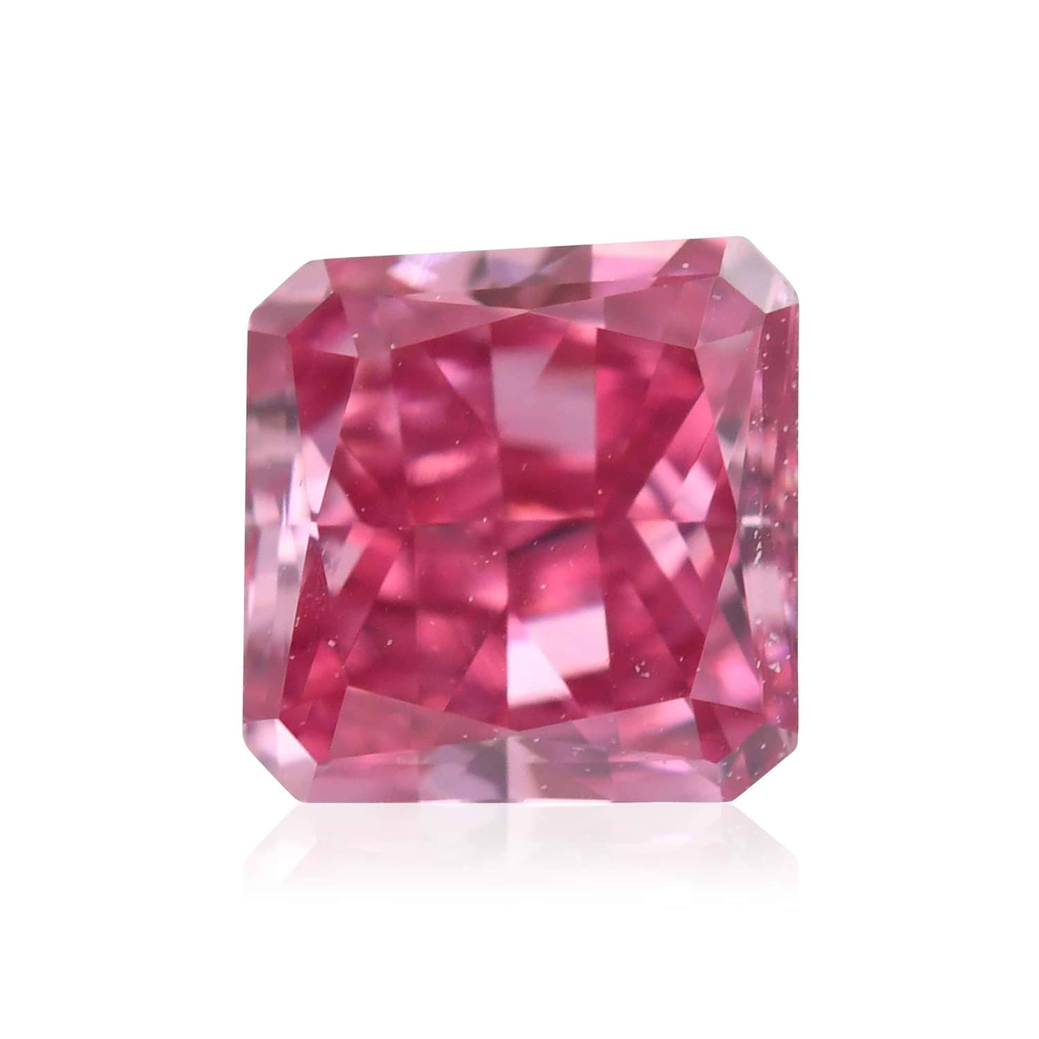 0.21 Carat Fancy Vivid Purplish Pink Radiant Diamond VVS2 GIA