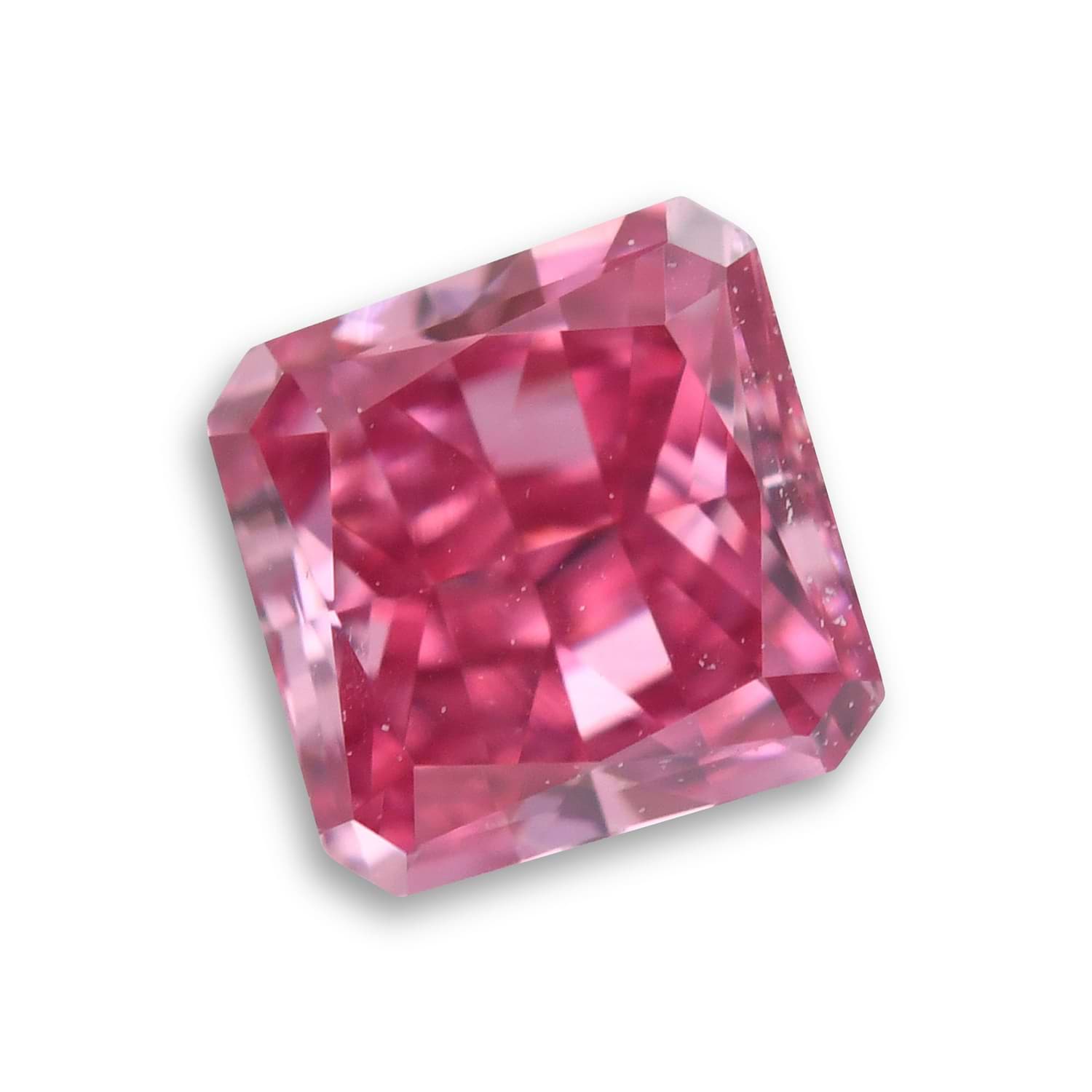 0.21 Carat Fancy Vivid Purplish Pink Radiant Diamond VVS2 GIA