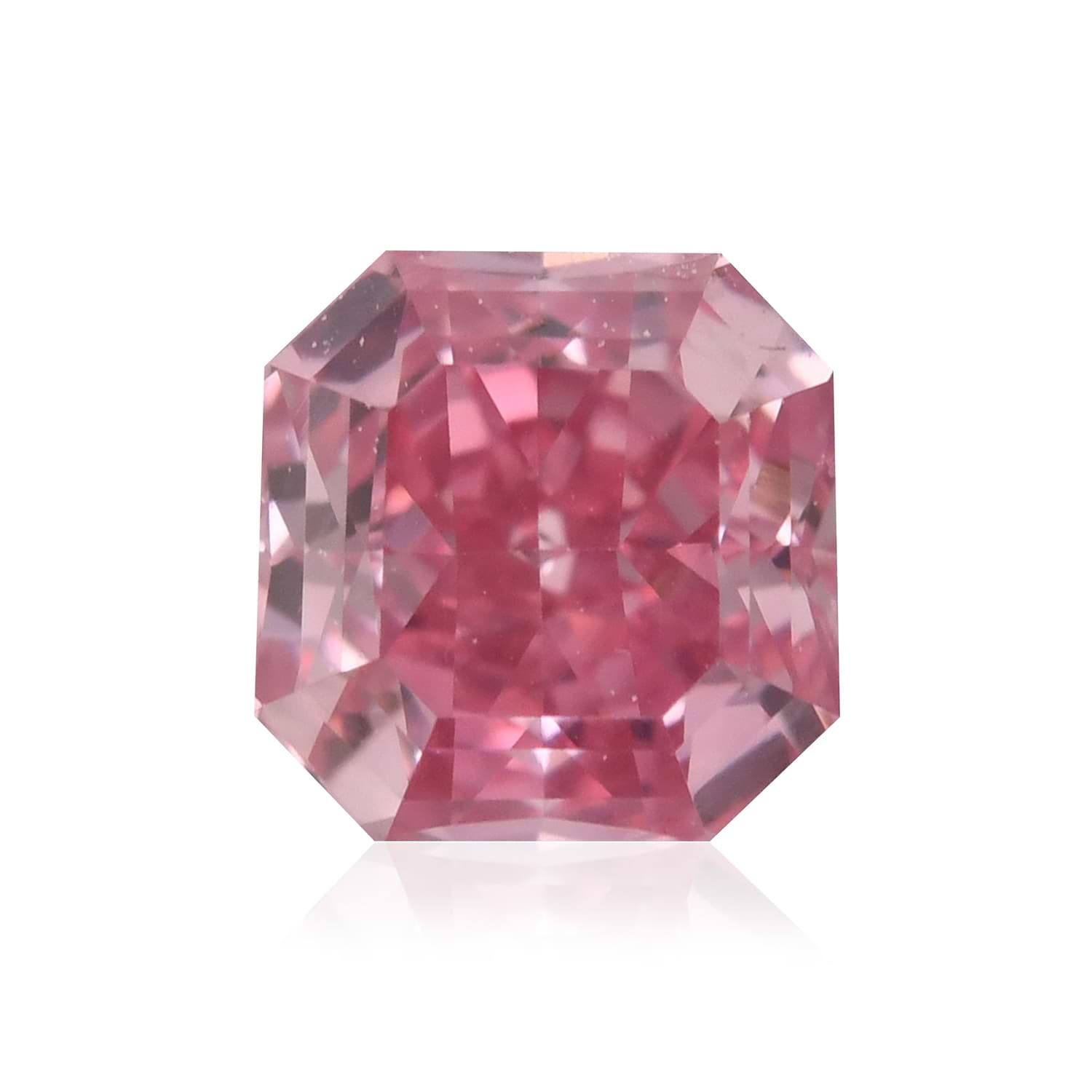 0.24 Carat Fancy Intense Purplish Pink Radiant Diamond VS2 GIA