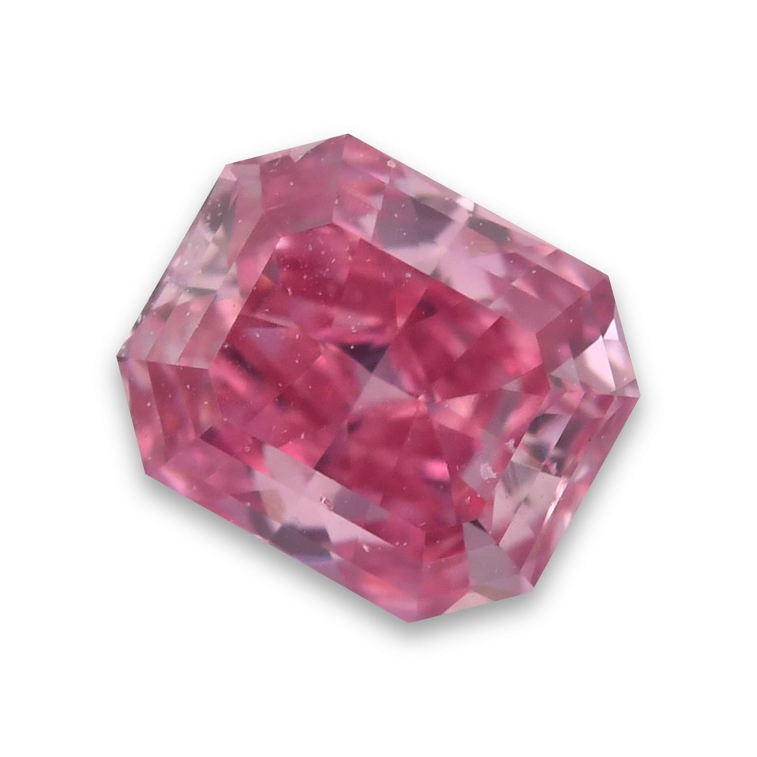 0.24 Carat Fancy Vivid Purplish Pink Radiant Diamond VS2 GIA
