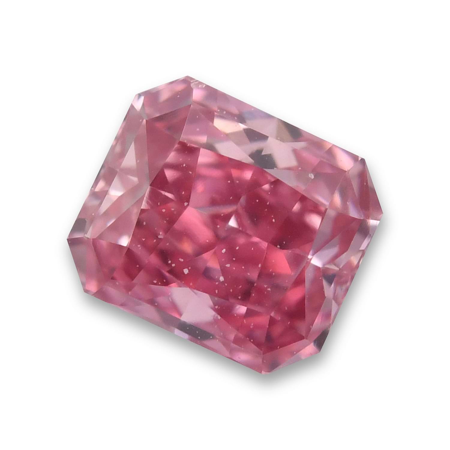 0.25 Carat Fancy Vivid Purplish Pink Radiant Diamond VS2 GIA
