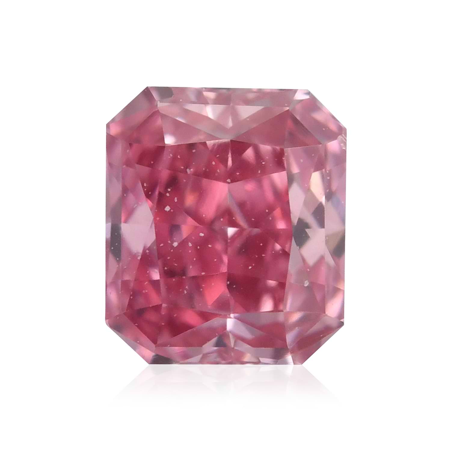 0.25 Carat Fancy Vivid Purplish Pink Radiant Diamond VS2 GIA