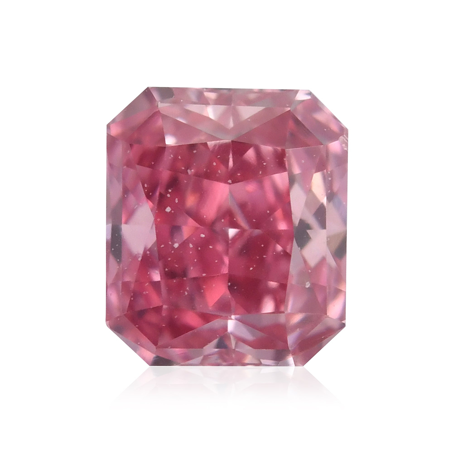 0.25 Carat Fancy Vivid Purplish Pink Radiant Diamond VS2 GIA