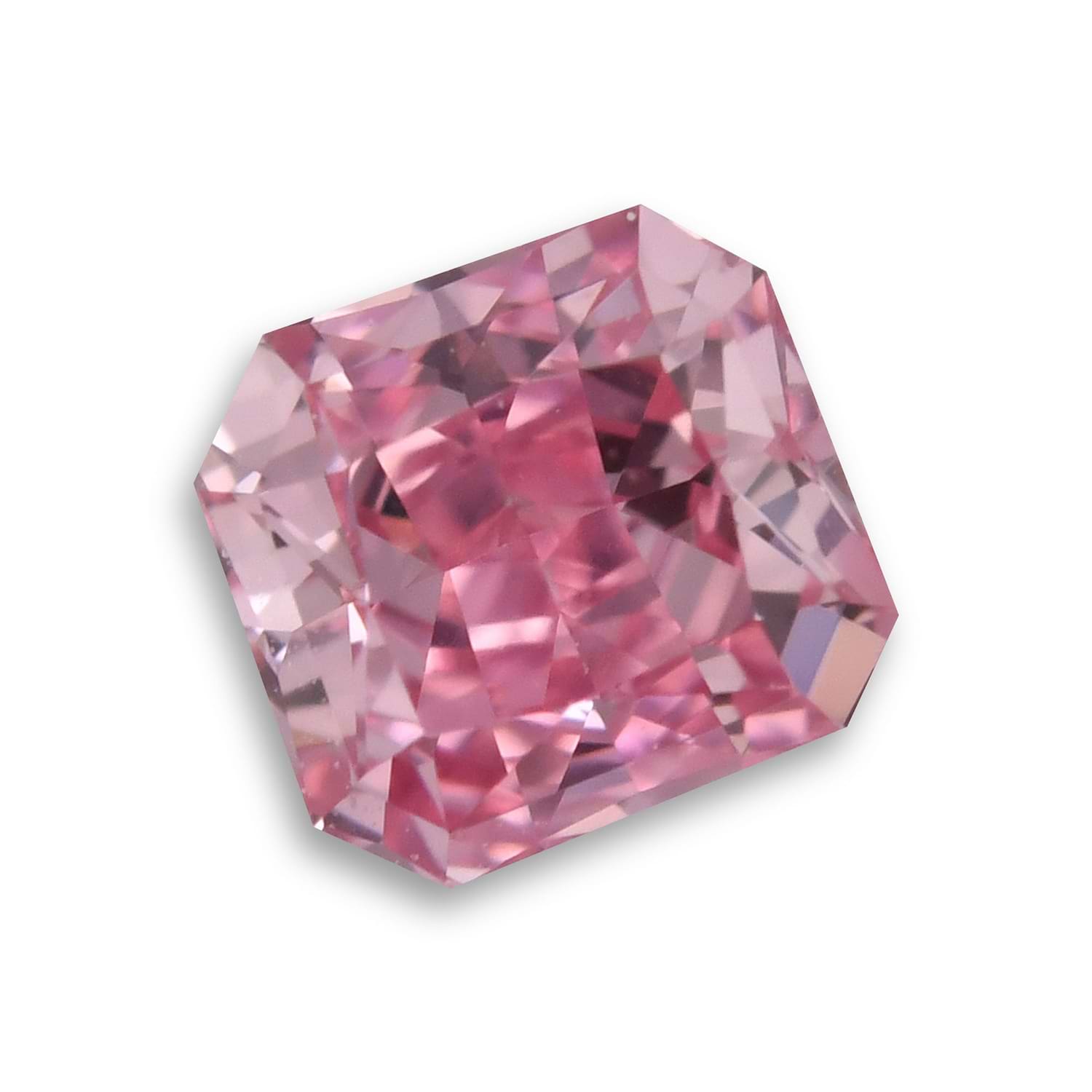 0.25 Carat Fancy Intense Purplish Pink Radiant Diamond SI1 GIA