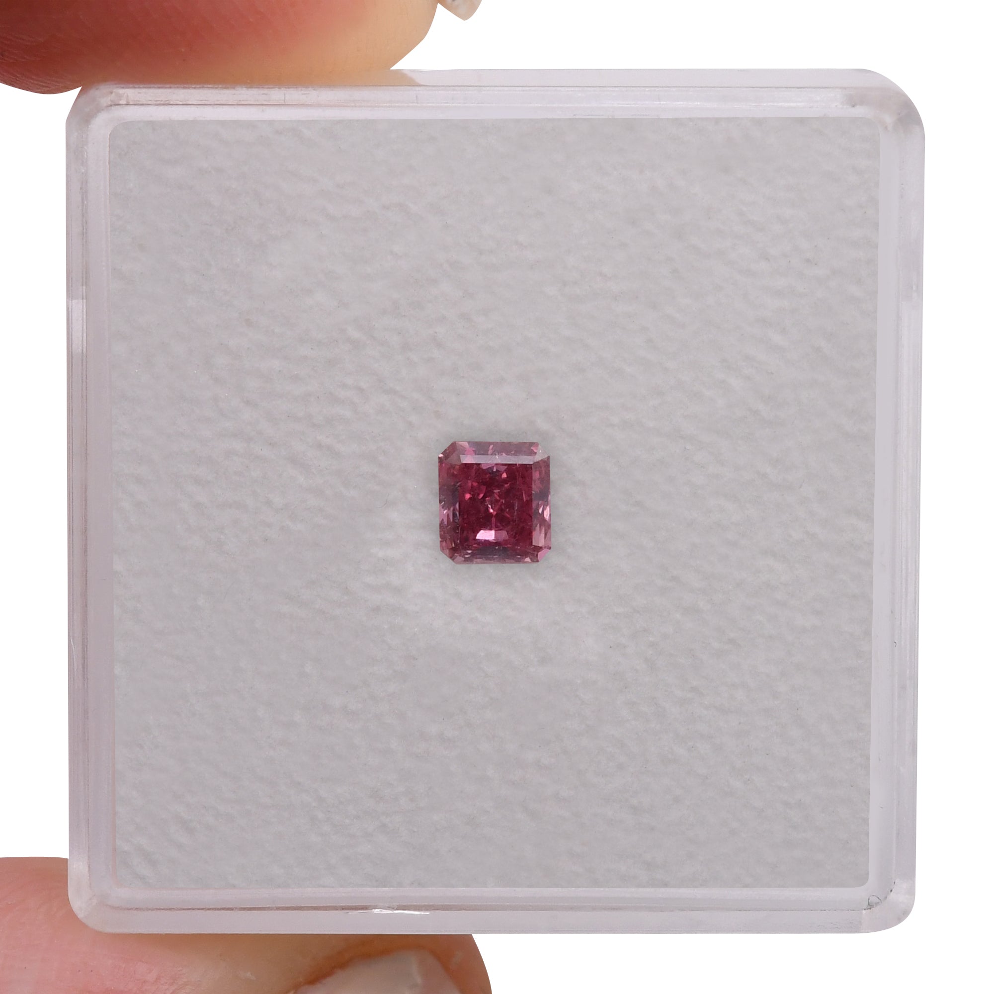 男の子向けプレゼント集結 0.29 Carat GIA SI2 Diamond Radiant Pink Purplish Vivid Fancy ダイヤモンド