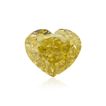 0.42 Carat Fancy Intense Yellow HEART Diamond  GIA