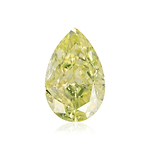 0.52 Carat Fancy Light Greenish Yellow Pear Diamond  GIA
