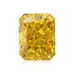 0.37 Carat Fancy Vivid Orangy Yellow Radiant Diamond VVS2 GIA