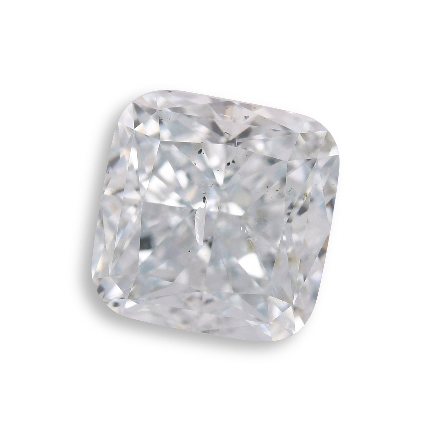 1.00 Carat Fancy Light Greenish Blue Cushion Diamond SI2 GIA