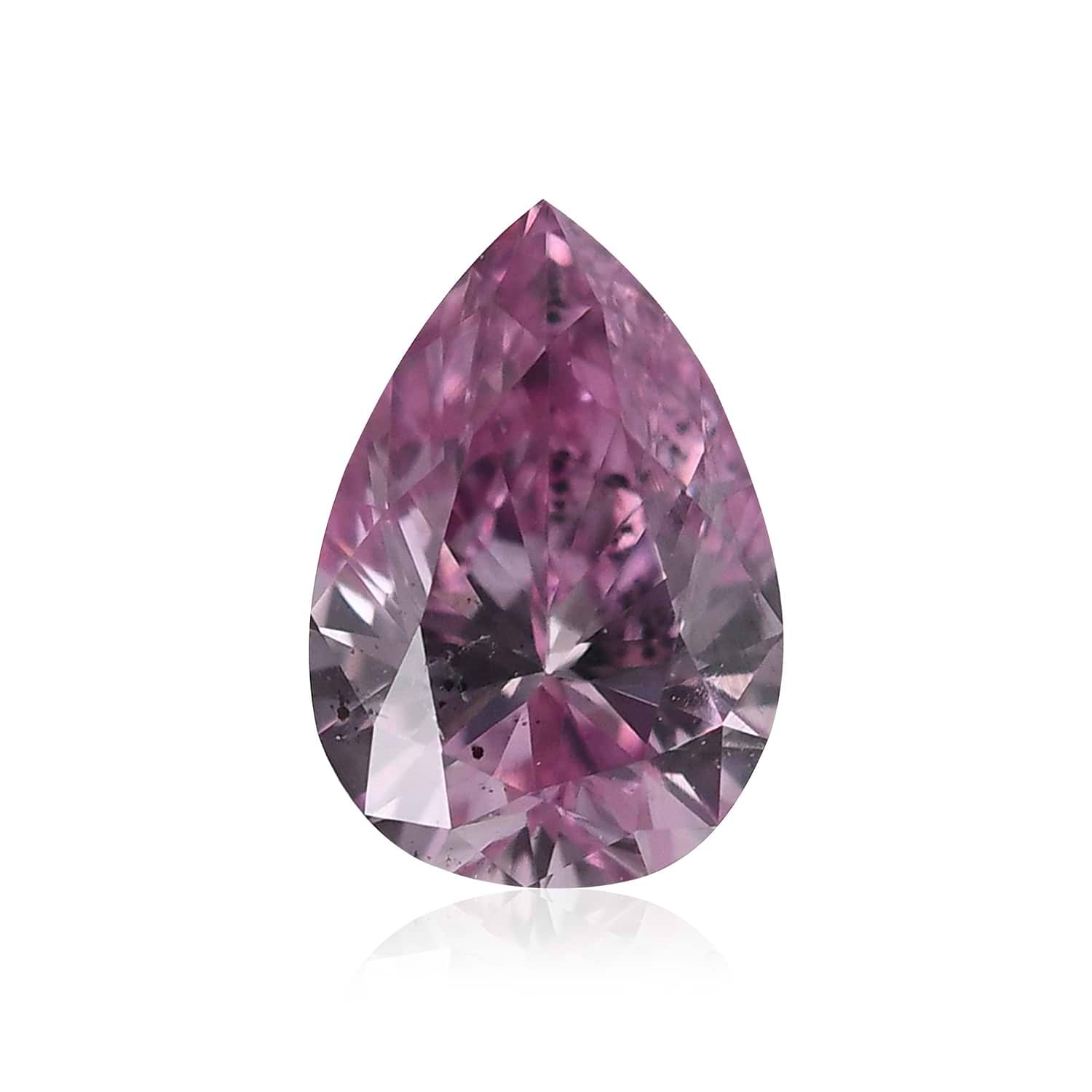 0.17 Carat Fancy Intense Purplish Pink Pear Diamond I1 GIA