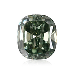 1.04 Carat Fancy Deep Green Cushion Diamond VS2 GIA