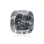 1.00 Carat Fancy Gray Blue Cushion Diamond VS1 GIA