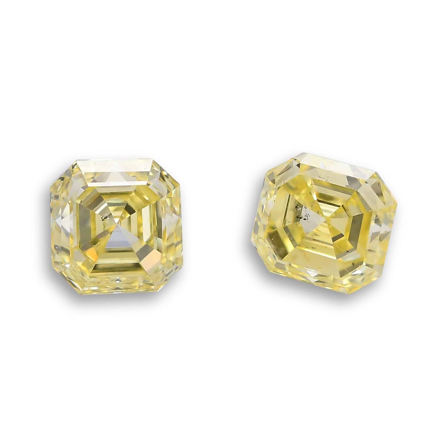0.94 Carat Fancy Yellow Asscher Diamonds (SI2)