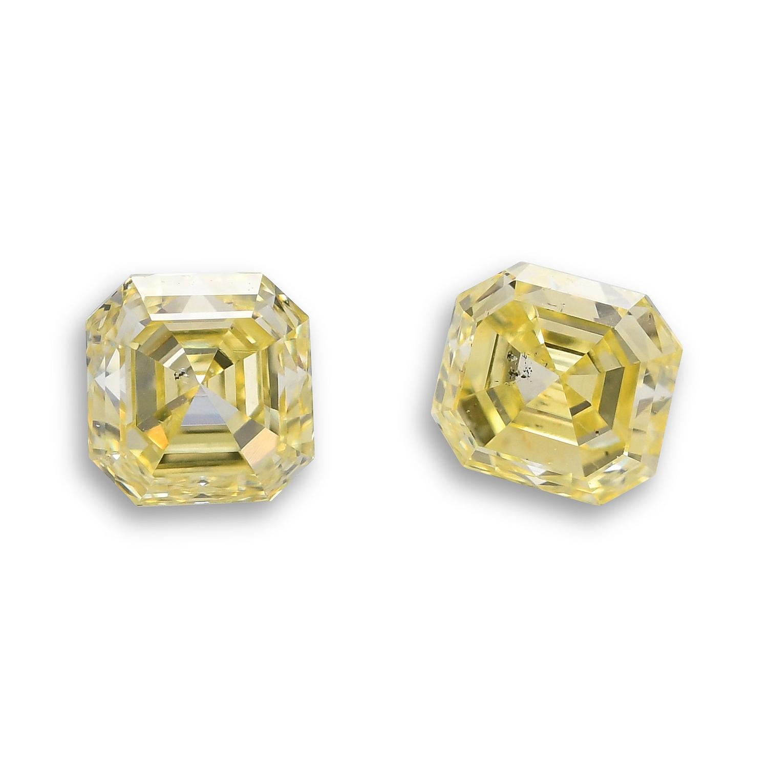 0.94 Carat Fancy Yellow Asscher Diamonds (SI2)