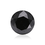 1.52 Carat Fancy Black Round Brillant Diamond  GIA