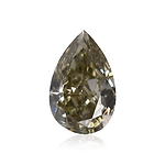 0.20 Carat Fancy Grayish Greenish Yellow Pear Diamond VS1 GIA