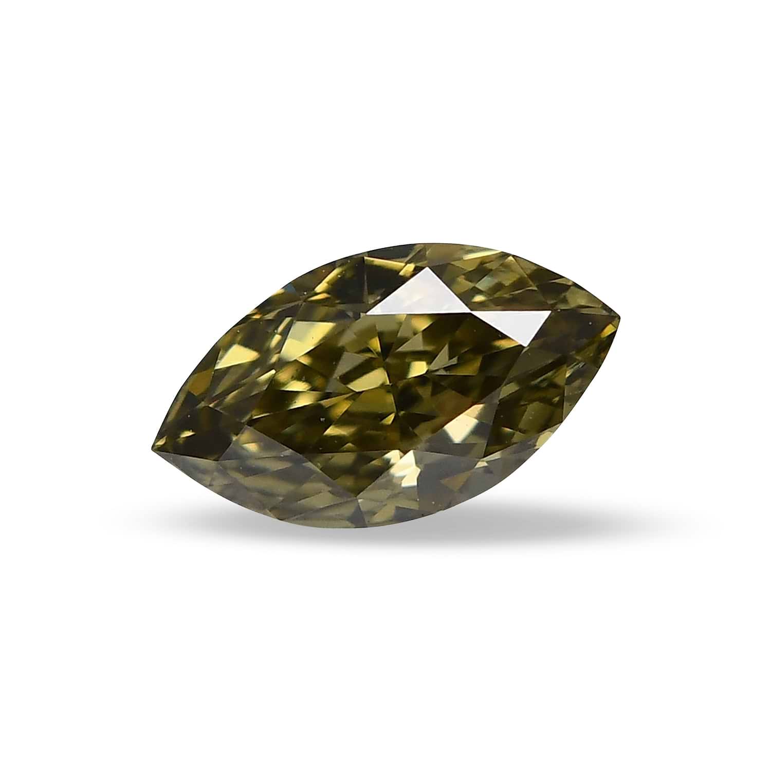 0.23 Carat Fancy Grayish Greenish Yellow Marquise Diamond GIA