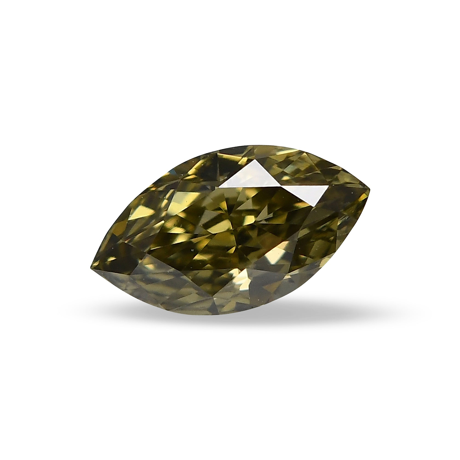 0.23 Carat Fancy Grayish Greenish Yellow Marquise Diamond  GIA