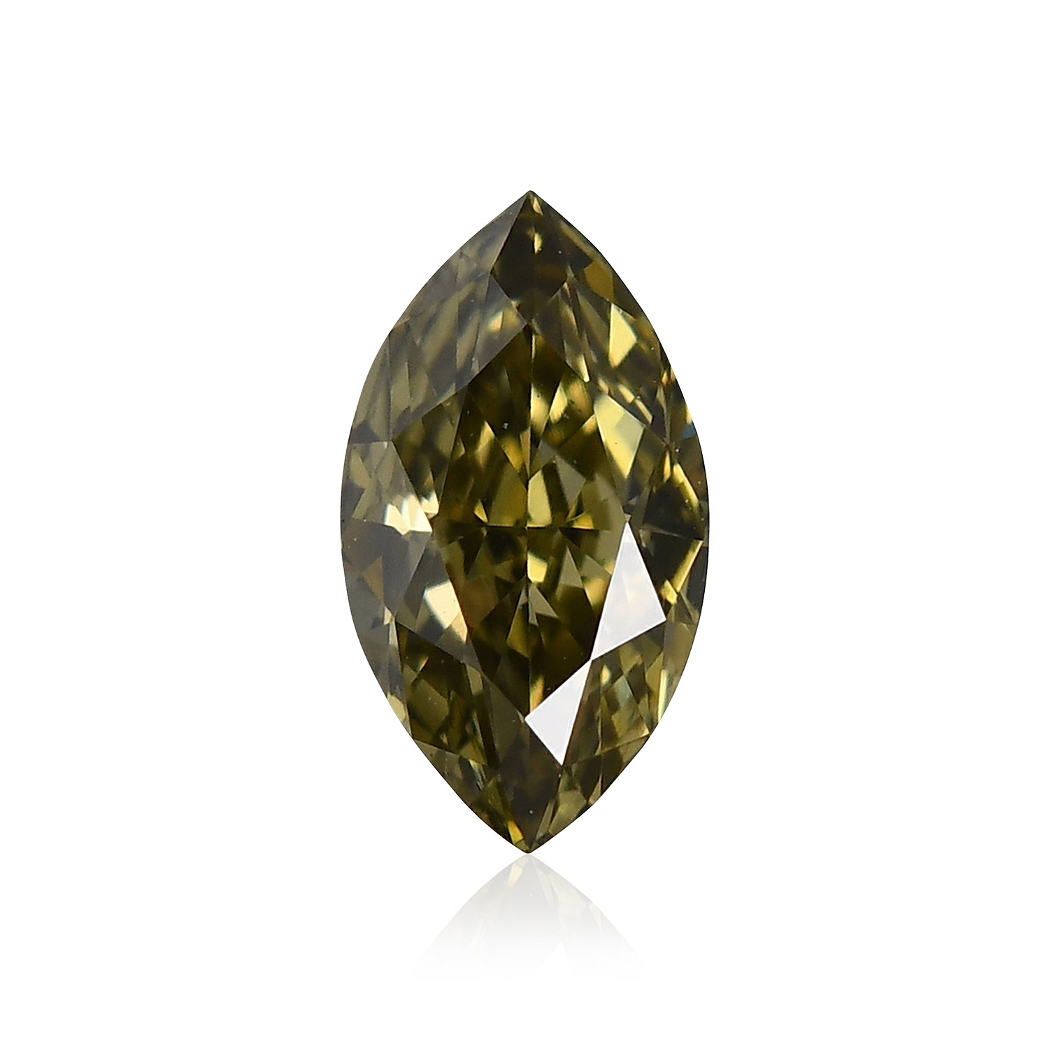 0.23 Carat Fancy Grayish Greenish Yellow Marquise Diamond  GIA