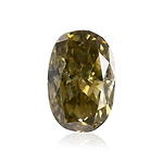 0.26 Carat Fancy Grayish Greenish Yellow Oval Diamond  GIA