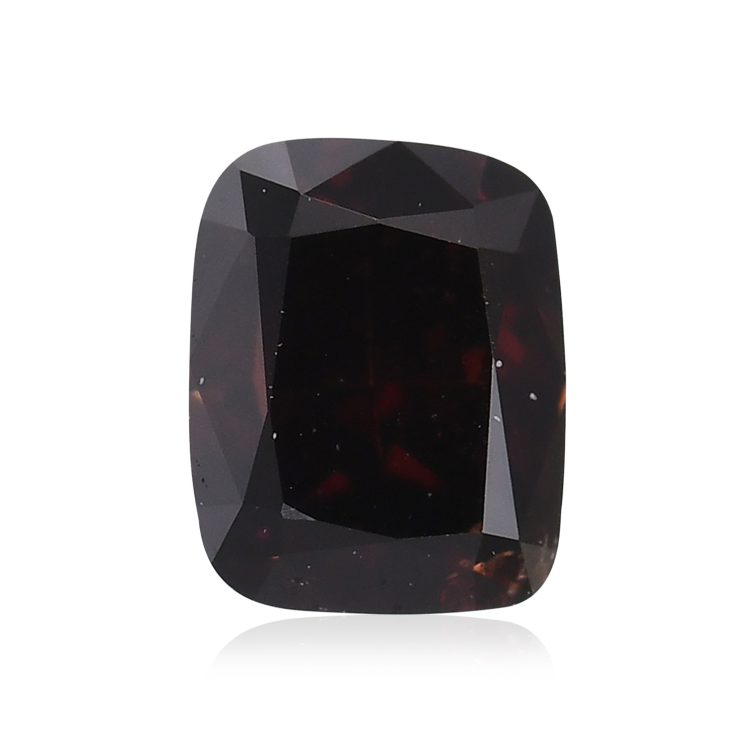 0.34 Carat Fancy Dark Orangy Brown Cushion Diamond (I1) GIA