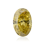 0.51 Carat Fancy Deep Brownish Yellow Oval Diamond SI2 GIA