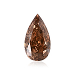 1.03 Carat Fancy Dark Orangy Brown Pear Diamond VVS2 GIA