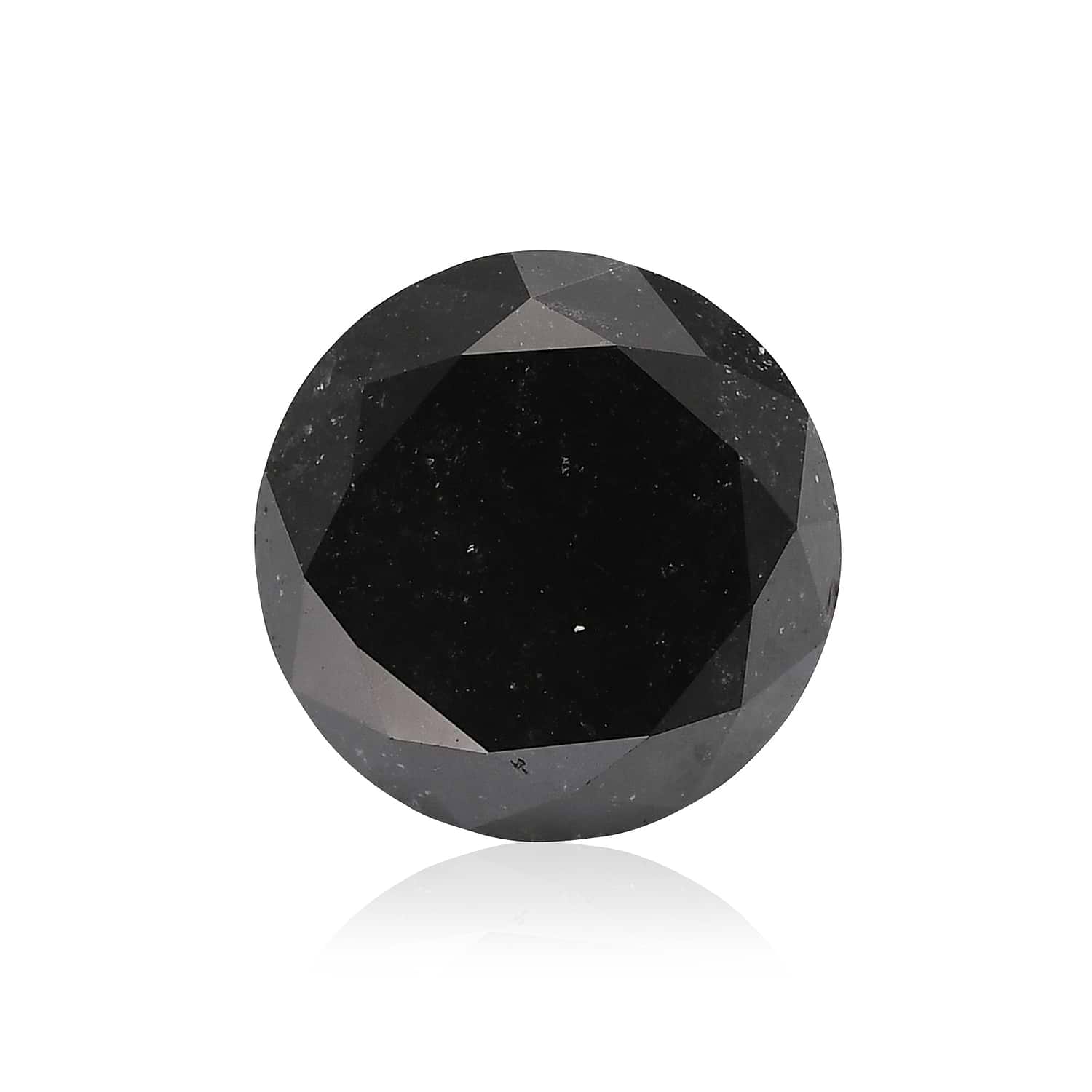 1.98 Carat Fancy Black Round Brillant Diamond GIA