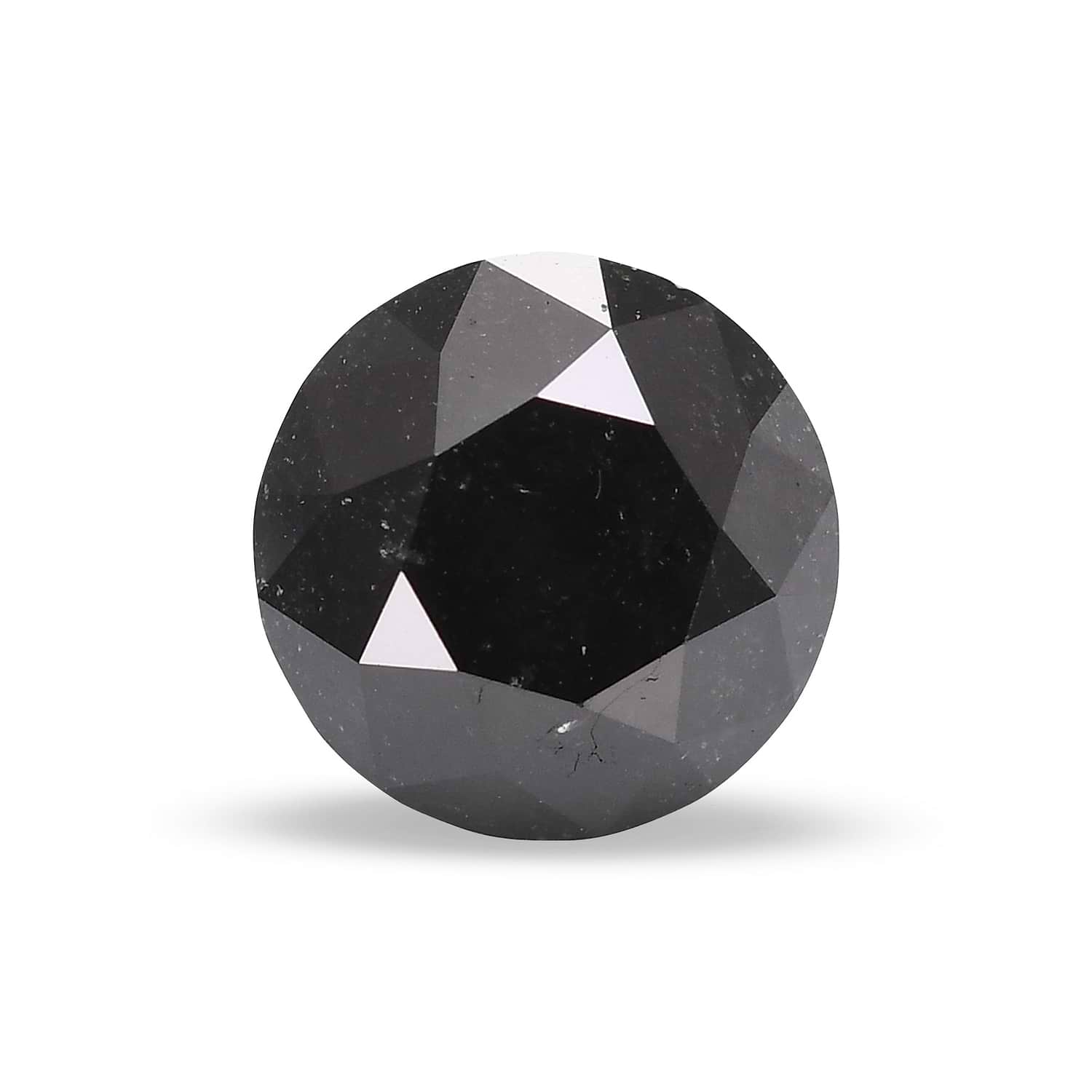 2.00 Carat Fancy Black Round Brillant Diamond GIA