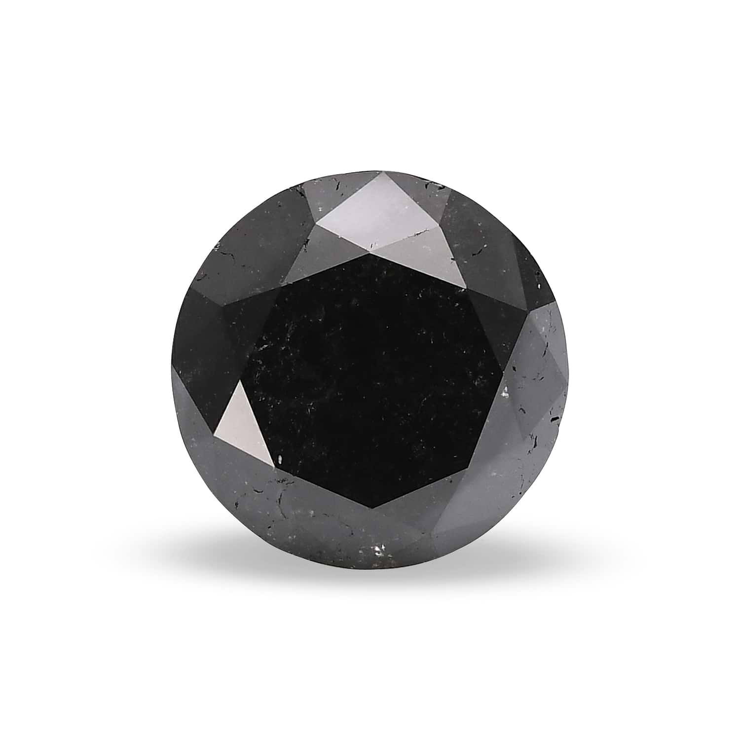 2.00 Carat Fancy Black Round Brillant Diamond GIA