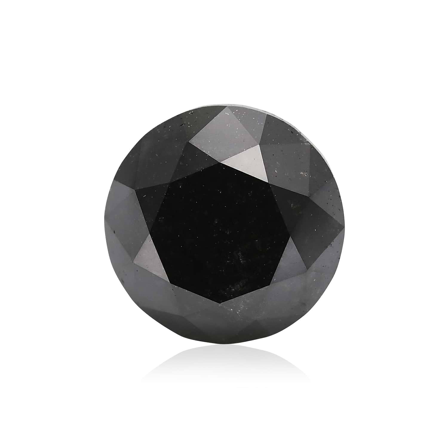 2.57 Carat Fancy Black Round Brillant Diamond GIA