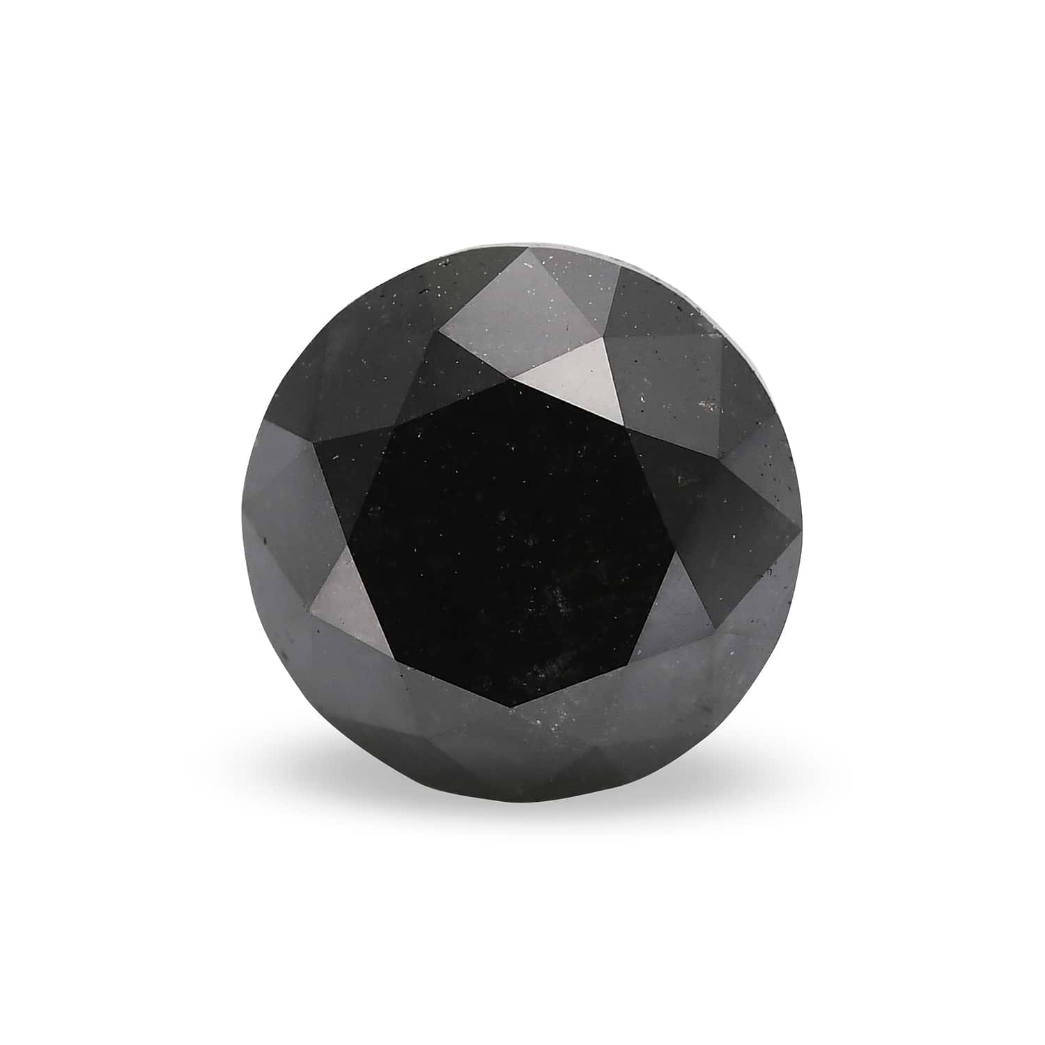 2.57 Carat Fancy Black Round Brillant Diamond GIA