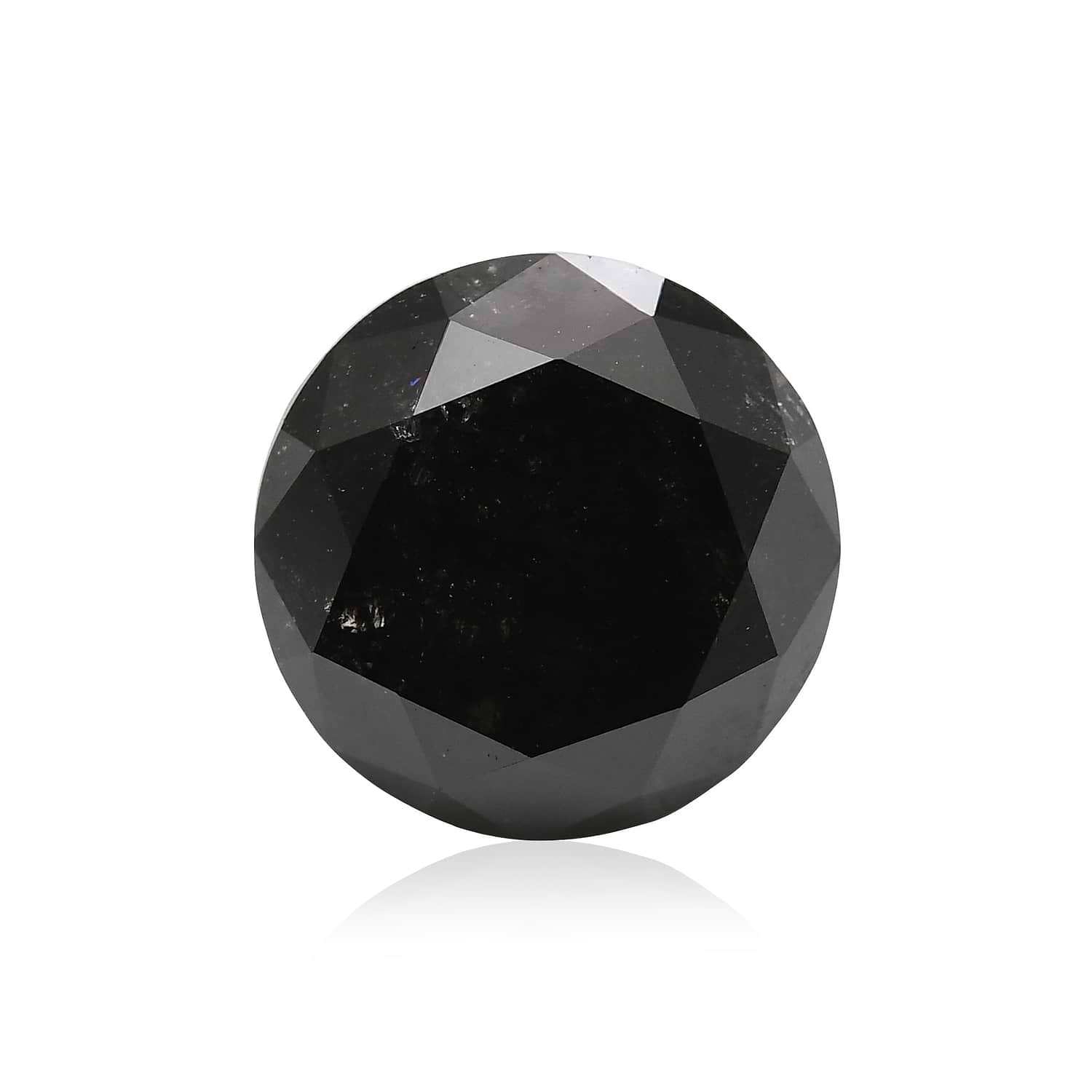 2.84 Carat Fancy Black Round Brillant Diamond GIA