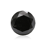 2.84 Carat Fancy Black Round Brilliant Diamond  GIA