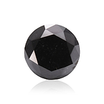 1.96 Carat Fancy Black Round Brillant Diamond  GIA