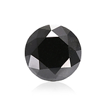 2.21 Carat Fancy Black Round Brillant Diamond  GIA