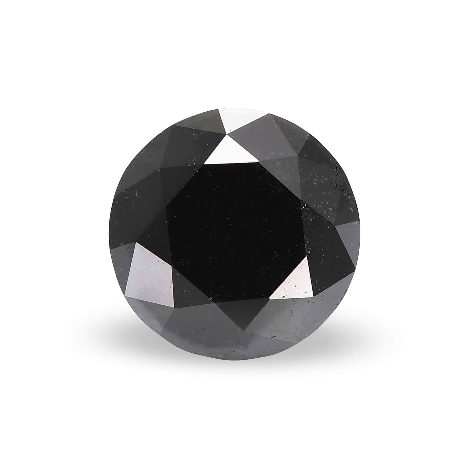 2.21 Carat Fancy Black Round Brilliant Diamond GIA