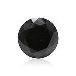 1.72 Carat Fancy Black Round Brillant Diamond  GIA