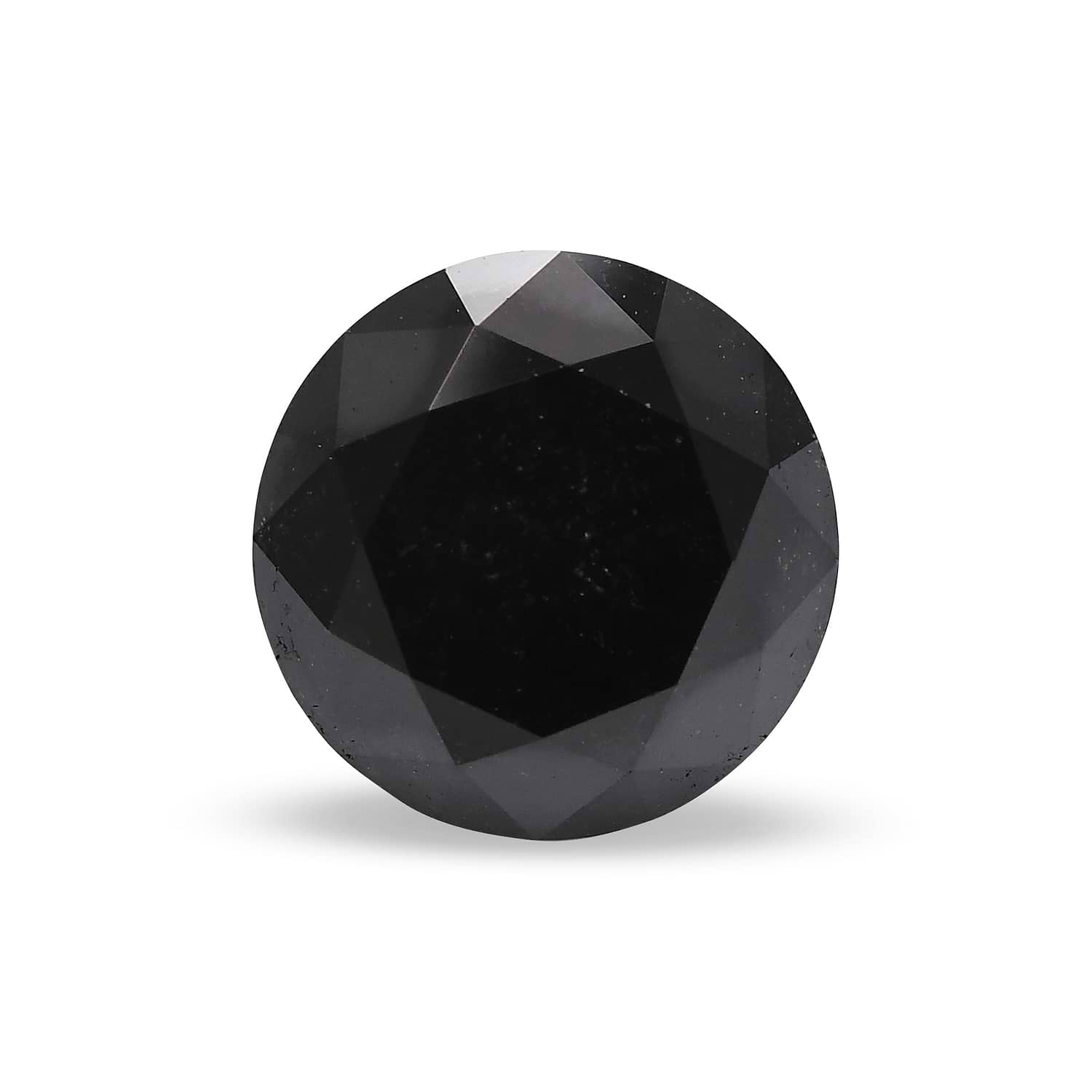 1.72 Carat Fancy Black Round Brilliant Diamond GIA