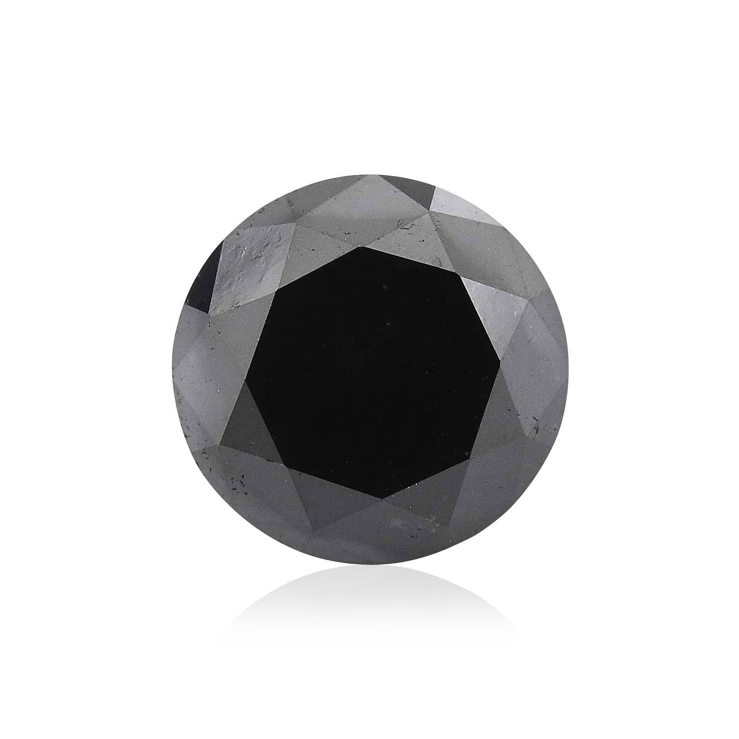 1.10 Carat Fancy Black Round Brilliant Diamond GIA