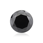 1.10 Carat Fancy Black Round Brillant Diamond  GIA
