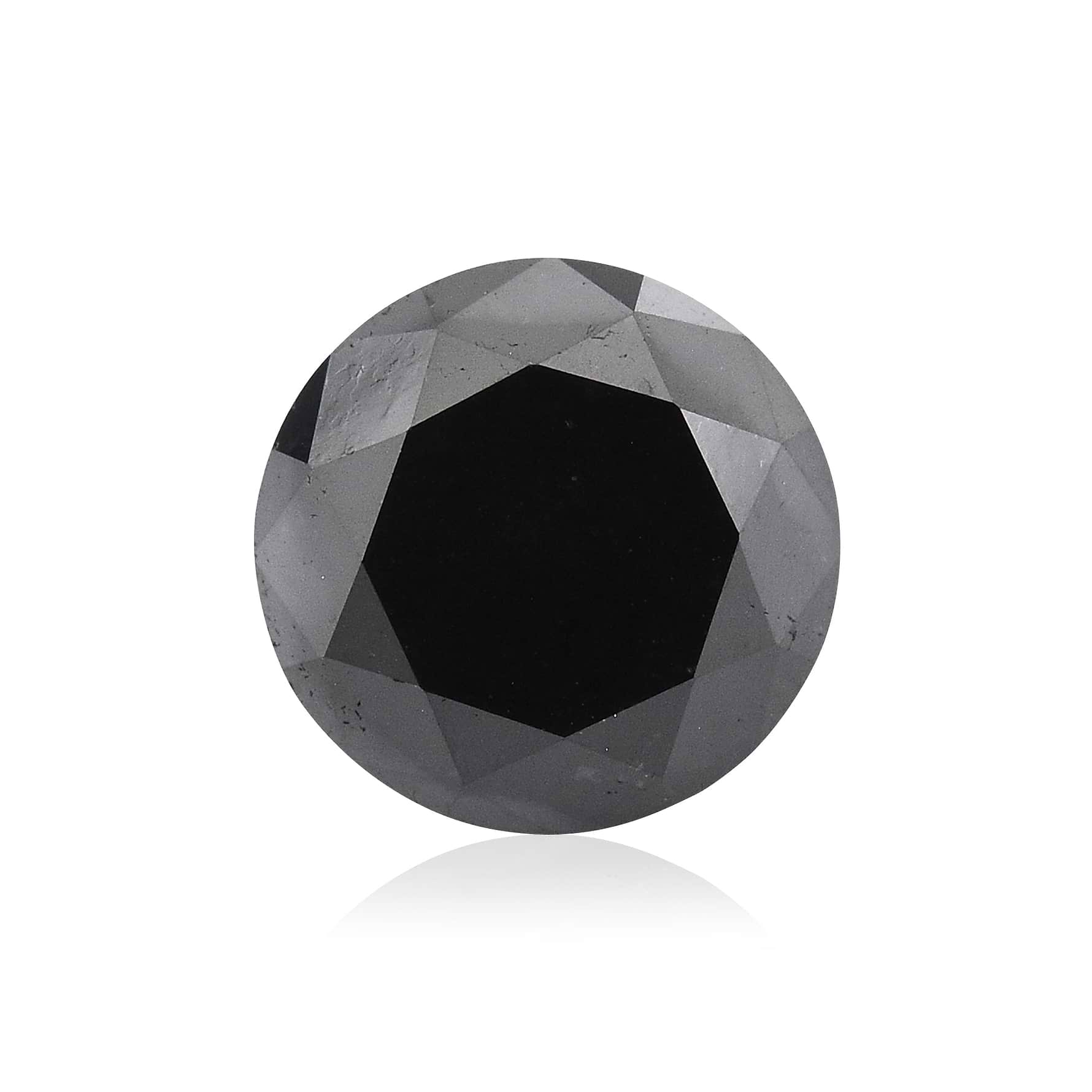 1.10 Carat Fancy Black Round Brilliant Diamond  GIA