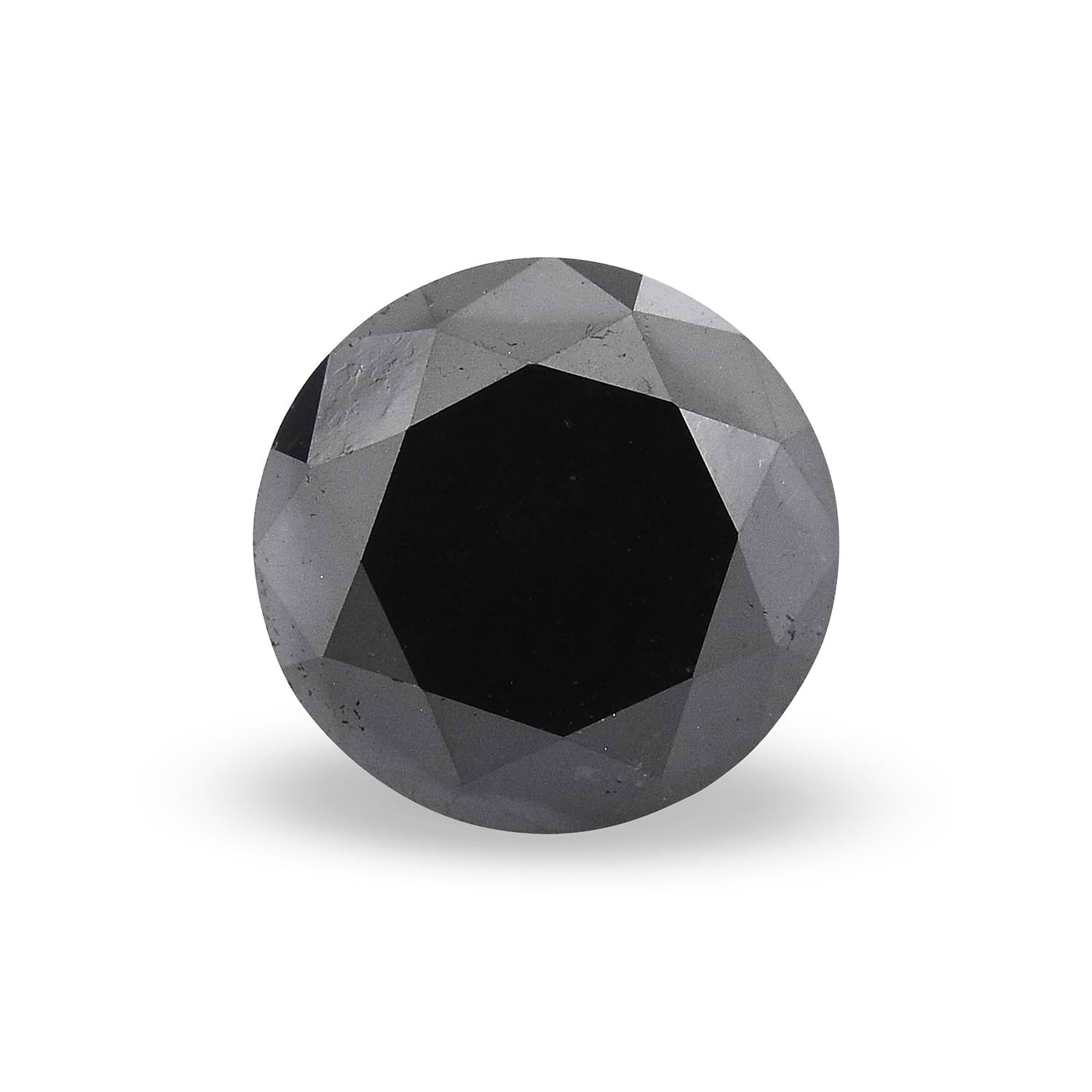 1.10 Carat Fancy Black Round Brilliant Diamond GIA