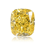 0.72 Carat Fancy Vivid Yellow Cushion Diamond VS1 GIA