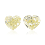 3.29 Carat Fancy Light Yellow Heart Diamonds VS2
