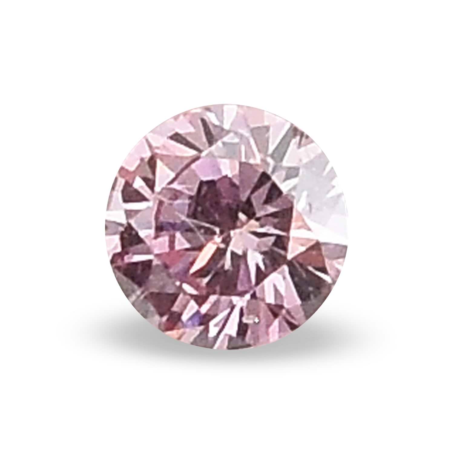 0.06 Carat Fancy Purplish Pink Round Brillant Diamond GIA