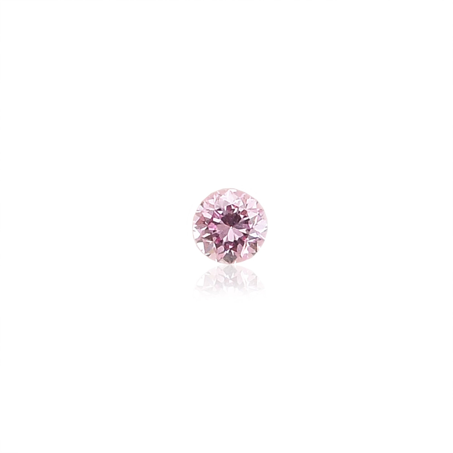 0.04 Carat Fancy Purplish Pink Round Brillant Diamond  GIA
