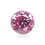 0.08 Carat Fancy Intense Purplish Pink Round Brillant Diamond  GIA
